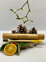 Load image into Gallery viewer, Bamboo Charcoal Toothbrush (Saffron Yellow)
