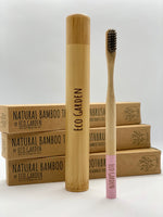 Load image into Gallery viewer, Bamboo Charcoal Toothbrush (Fuchsia Pink)
