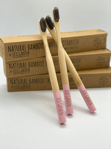 Bamboo Charcoal Toothbrush (Fuchsia Pink)