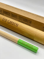 Load image into Gallery viewer, Celadon Green Eco Garden Bamboo Travel Toothbrush 
